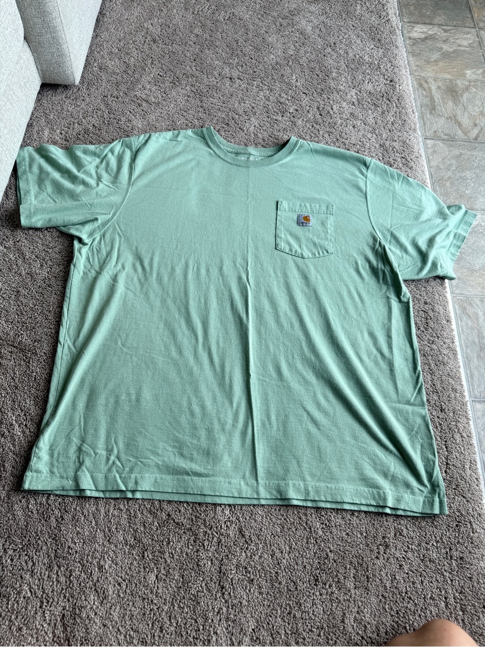 Carhartt Short Sleeve Pocket Tee in Mint Green 2XL